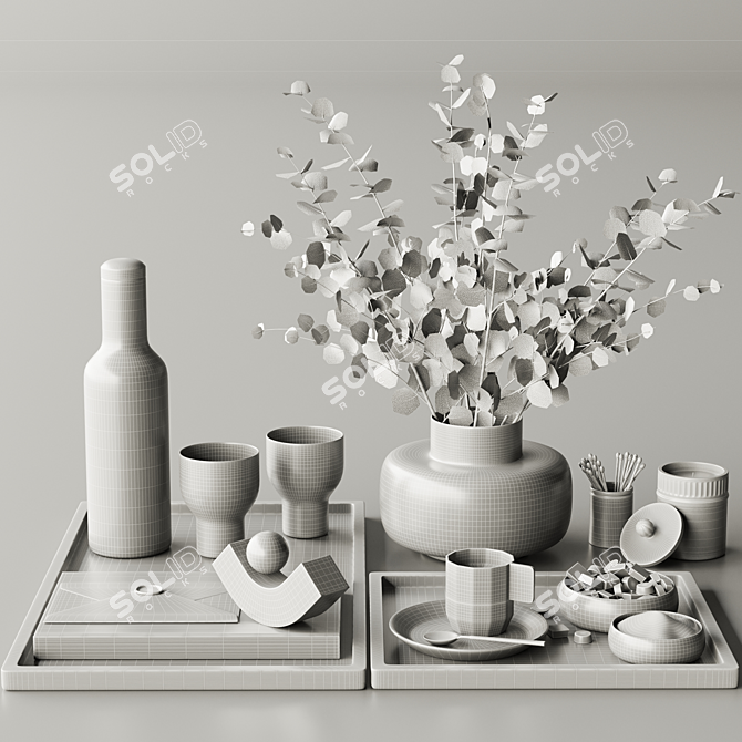 Modern Decorative Set Bundle 3D model image 5