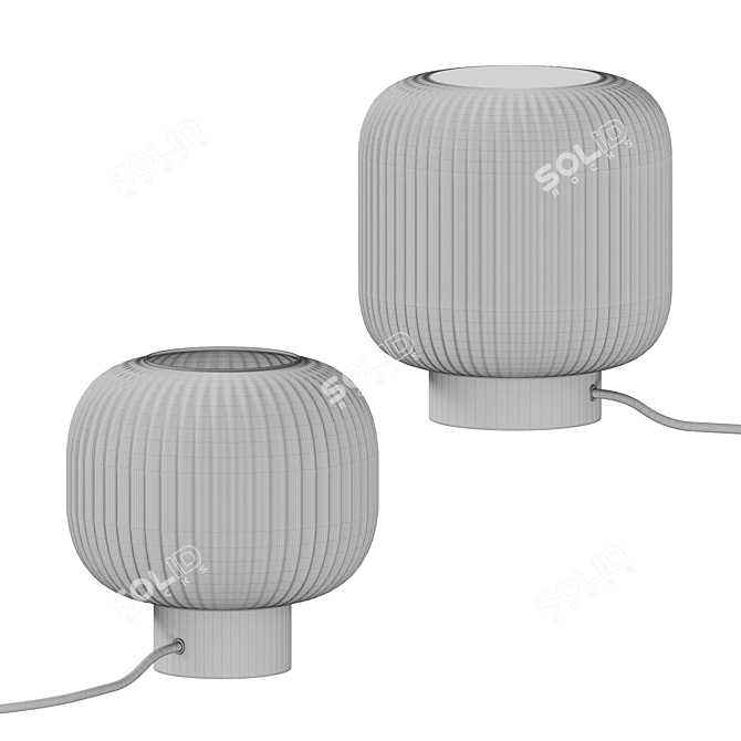 Modern Scandinavian Milford Table Lamp 3D model image 2
