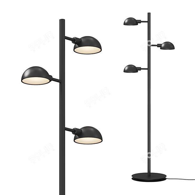 Elegant Nomi Floor Lamp 3D model image 1