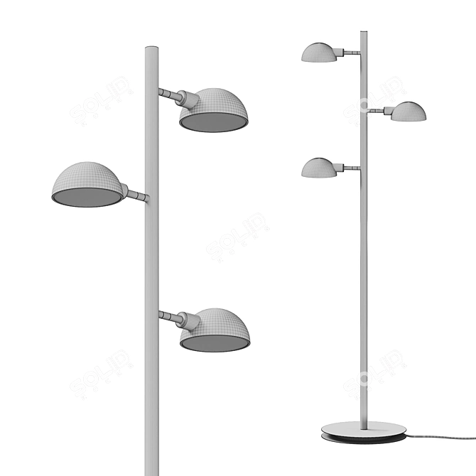 Elegant Nomi Floor Lamp 3D model image 2