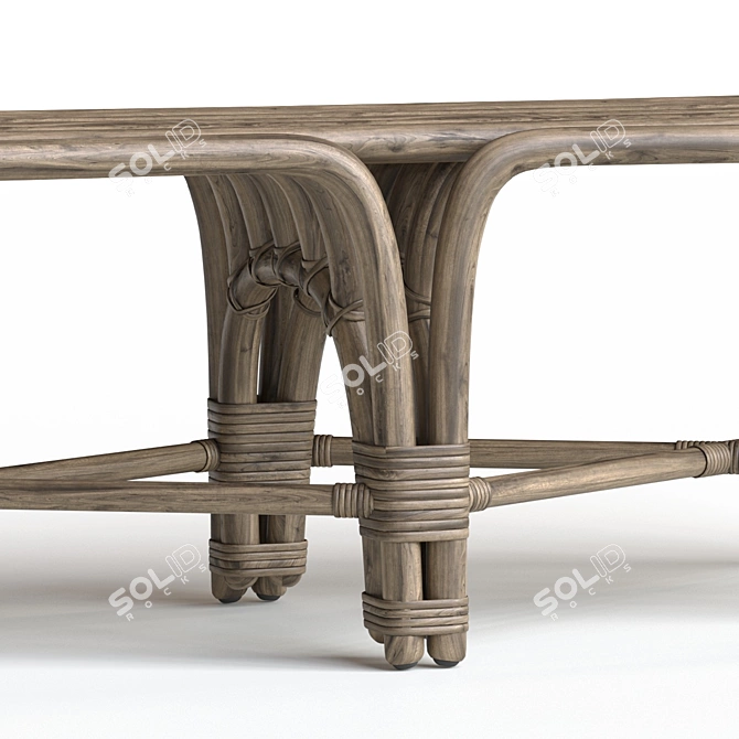 Purcell Bench in Legacy Metal 3D model image 3