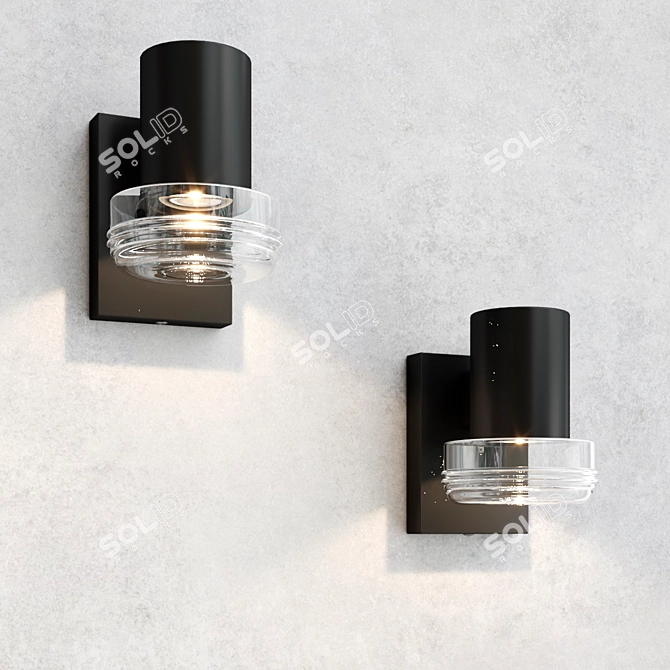 Rogue Valley Small Outdoor Sconce 3D model image 2