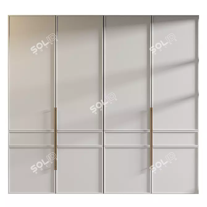 Modern Style Wardrobe 3D Model 3D model image 1