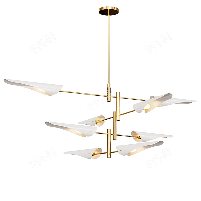 Rotating Designer Chandelier BEAM 3D model image 2