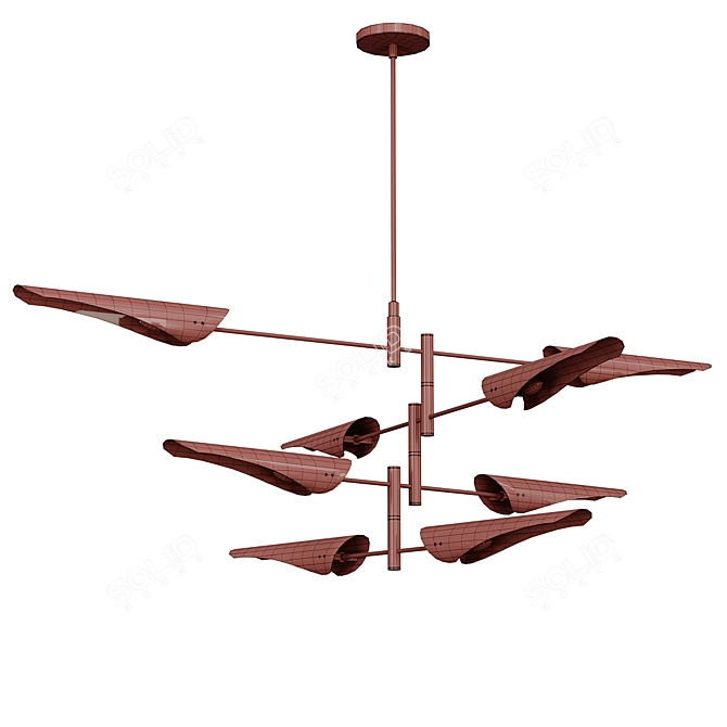 Rotating Designer Chandelier BEAM 3D model image 5