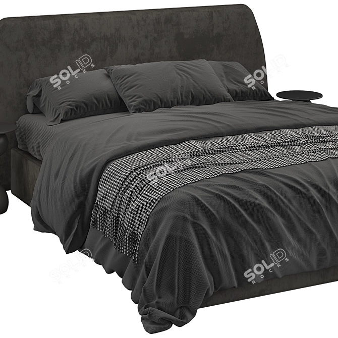 Modernized Boca Bed Design 3D model image 3