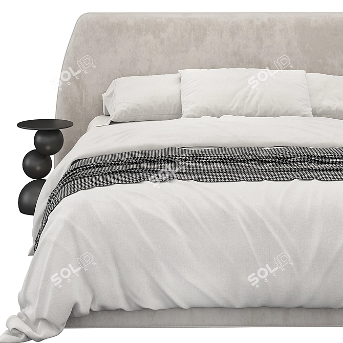 Modernized Boca Bed Design 3D model image 4