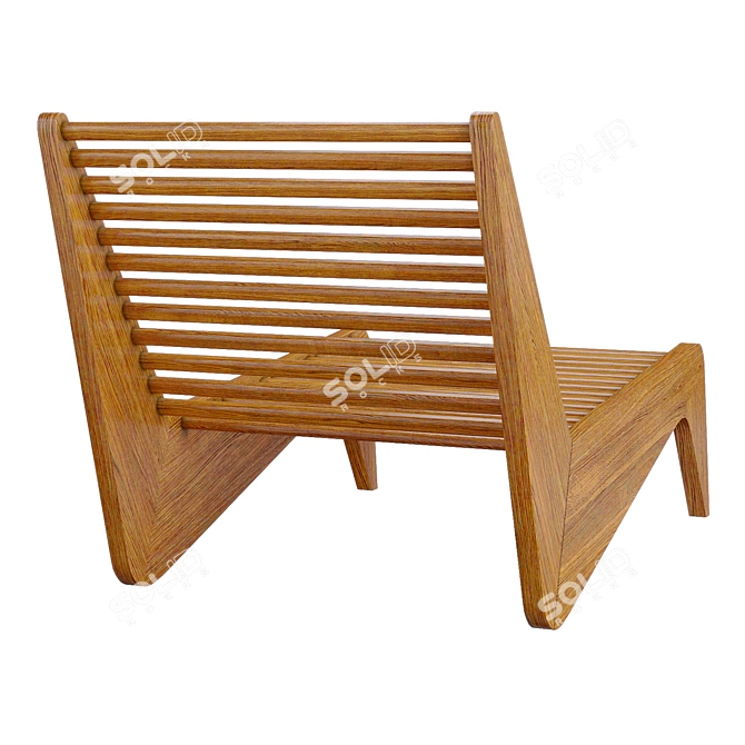 Atra Form Ala Garden Bench 3D model image 2