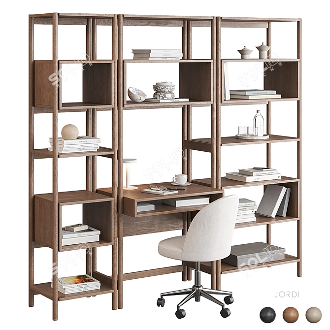 Jordi Wall Desk Set Scandinavia 3D model image 3