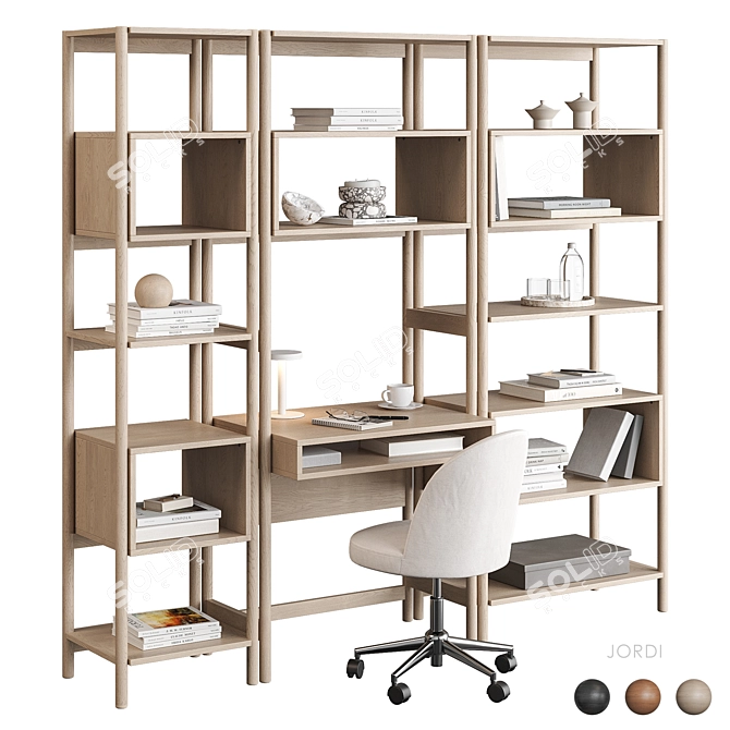 Jordi Wall Desk Set Scandinavia 3D model image 4