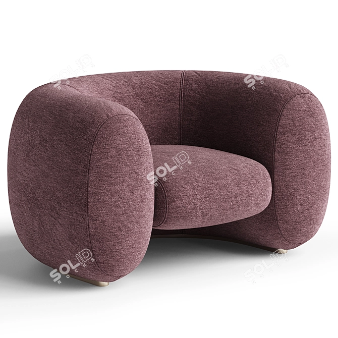 Molteni CINNAMON Armchair: Contemporary Elegance 3D model image 2