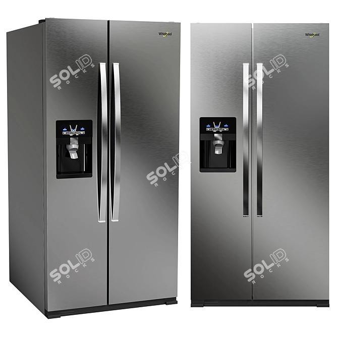 Whirlpool Refrigerator 3D Model Set 3D model image 4