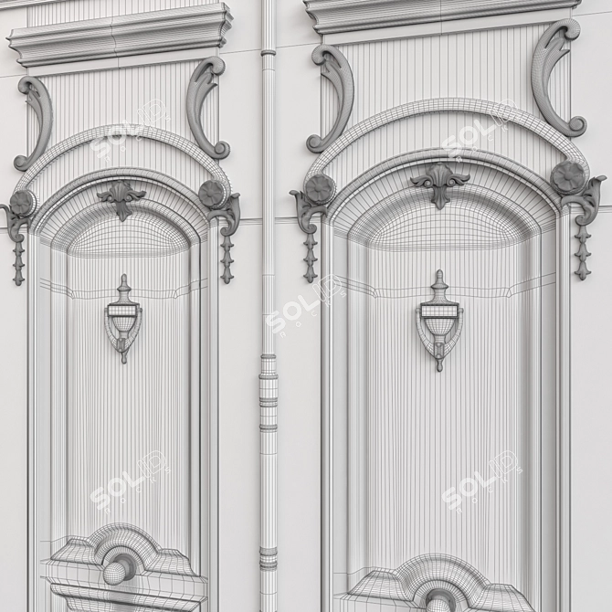 Elegant Classic 3D Max Door 3D model image 7