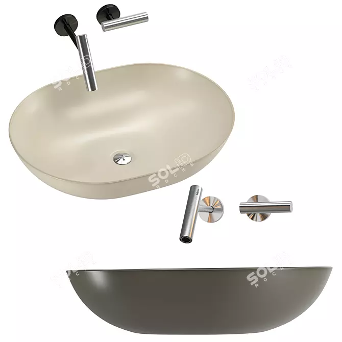 FALPER Contemporary Countertop Basins 3D model image 2