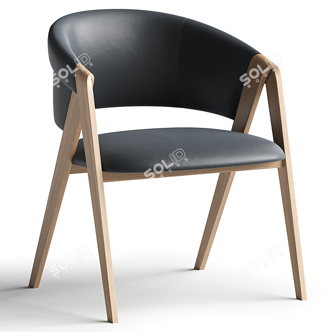 Elegant Arezzo Dining Chair - 3D Model 3D model image 2