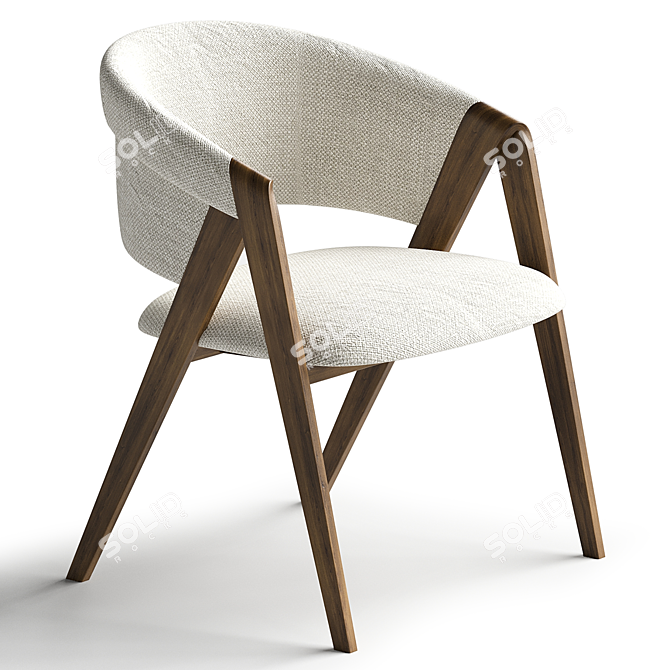 Elegant Arezzo Dining Chair - 3D Model 3D model image 3