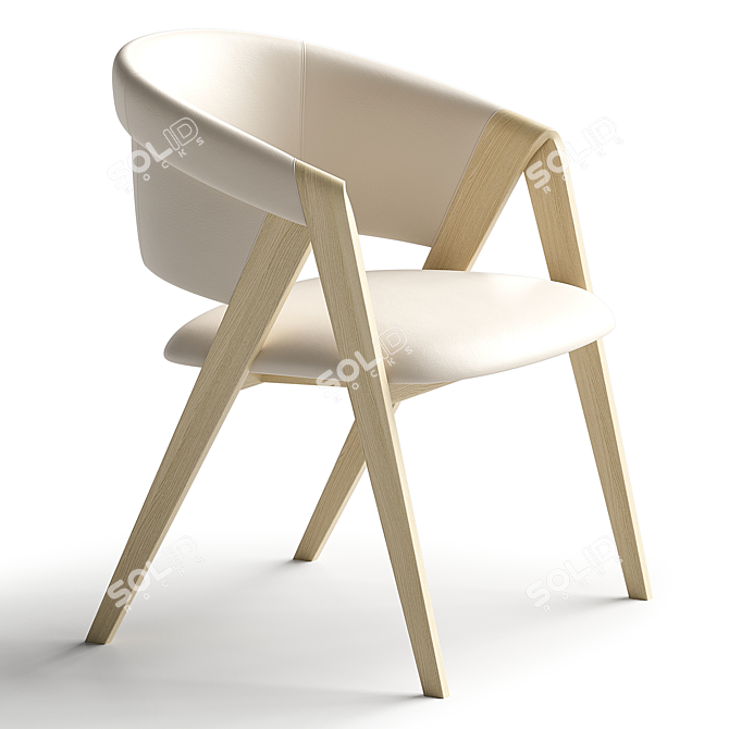 Elegant Arezzo Dining Chair - 3D Model 3D model image 5