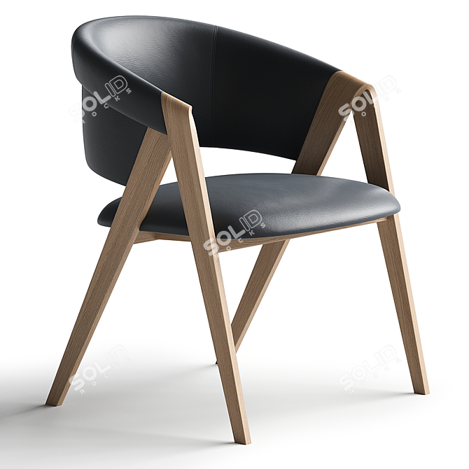 Elegant Arezzo Dining Chair - 3D Model 3D model image 6