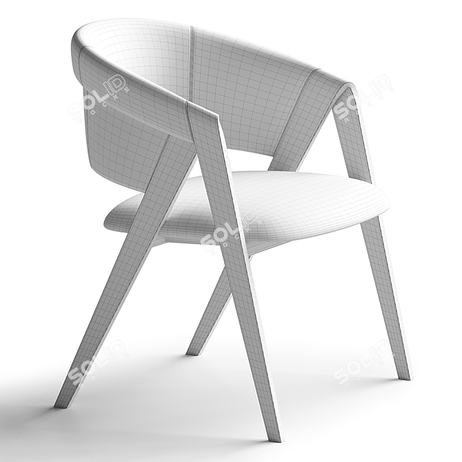 Elegant Arezzo Dining Chair - 3D Model 3D model image 7