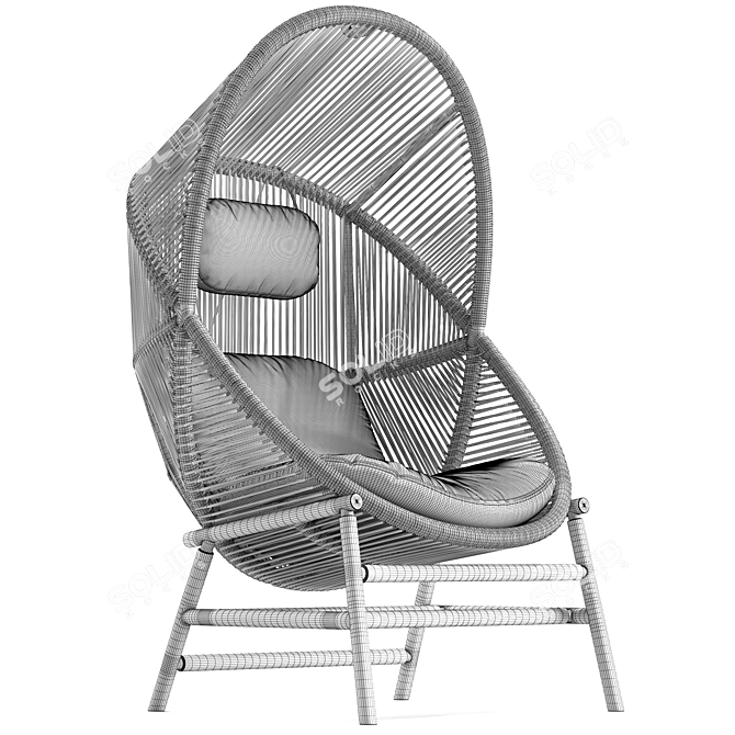  Modern Hive Hanging Chair 3D model image 7