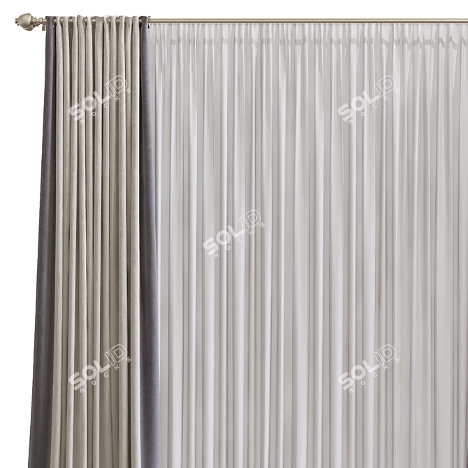 Meshed Drapery No.577 3D model image 3