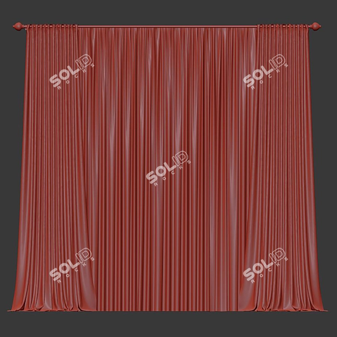 Meshed Drapery No.577 3D model image 4