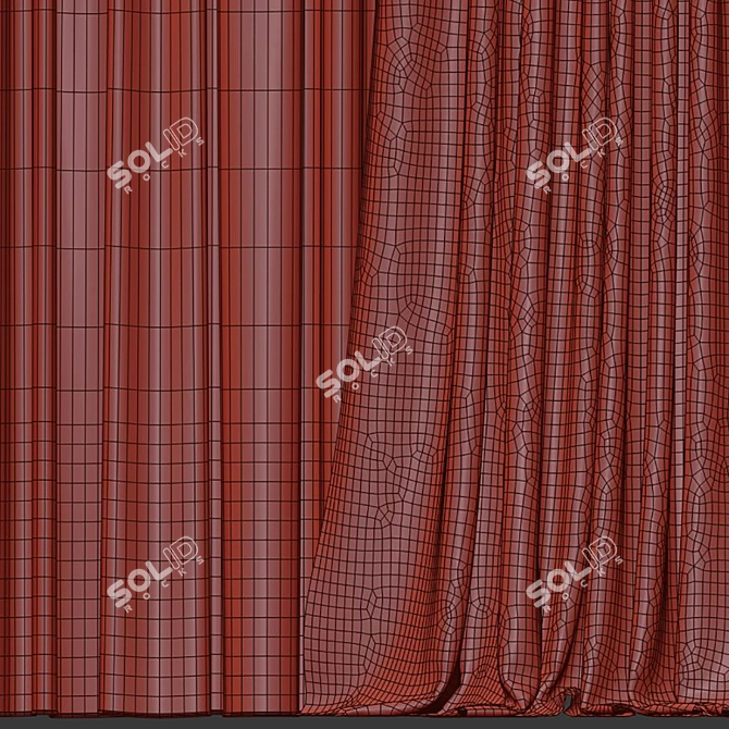 Meshed Drapery No.577 3D model image 5