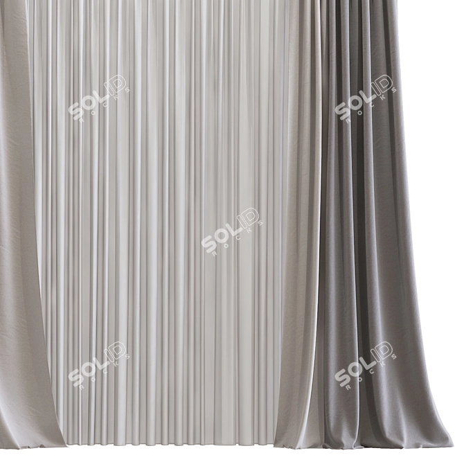 Meshed Curtain Design 3D model image 2