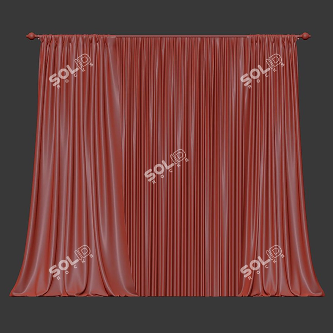 Meshed Curtain Design 3D model image 4