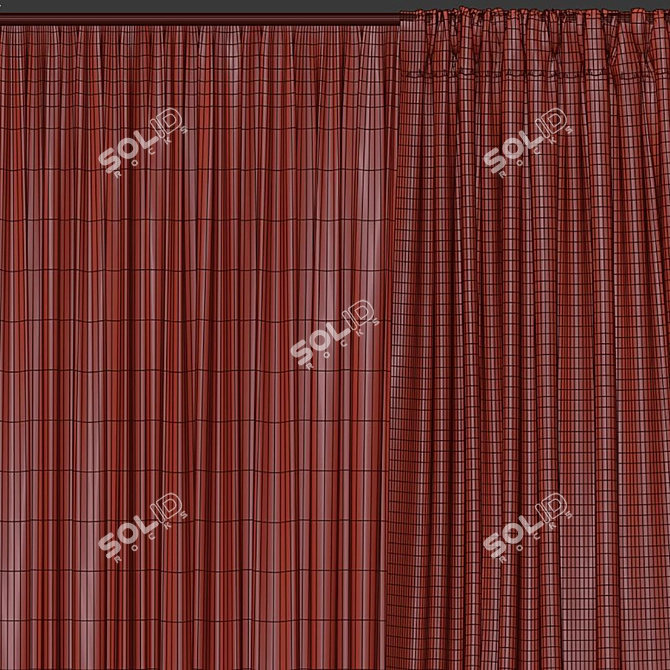 Meshed Curtain Design 3D model image 5