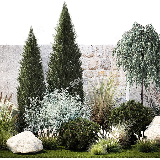 Landscape Design Plant Collection 3D model image 3