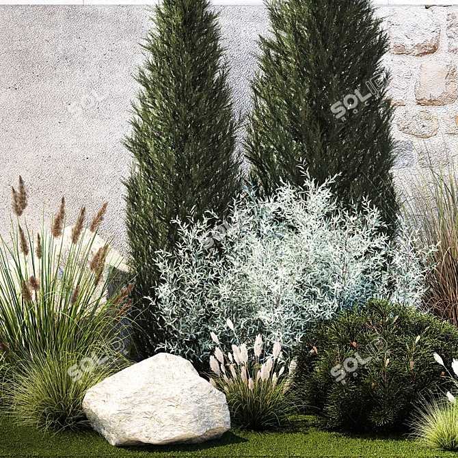 Landscape Design Plant Collection 3D model image 4