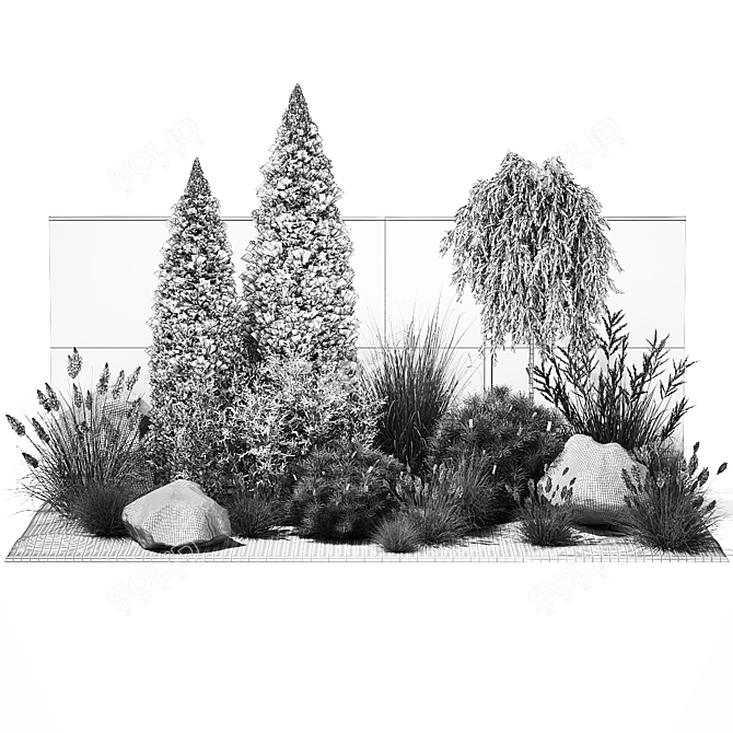 Landscape Design Plant Collection 3D model image 7