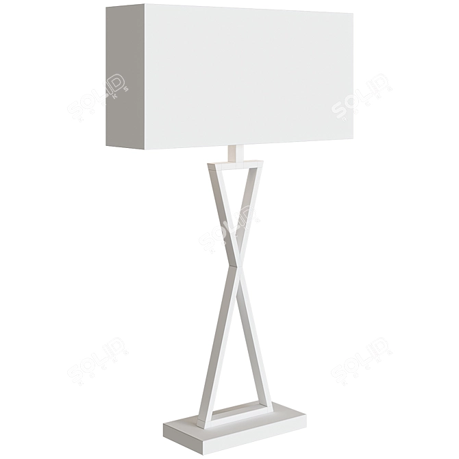 Rectangular Black Deco Style Lamp 3D model image 2