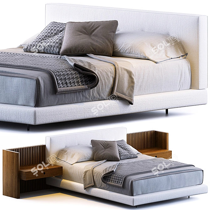 Minotti Brasilia Bed - Elegantly Modern 3D model image 1