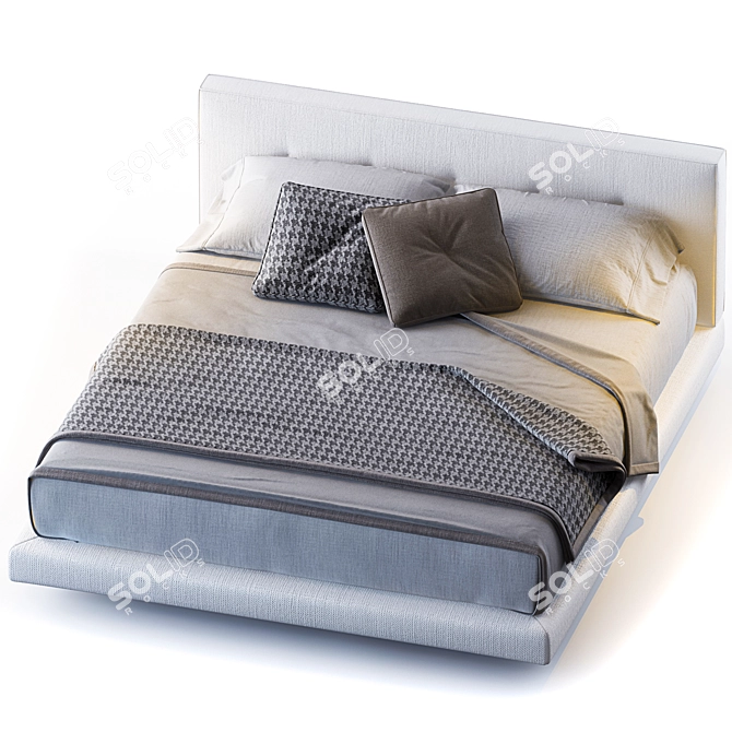 Minotti Brasilia Bed - Elegantly Modern 3D model image 2