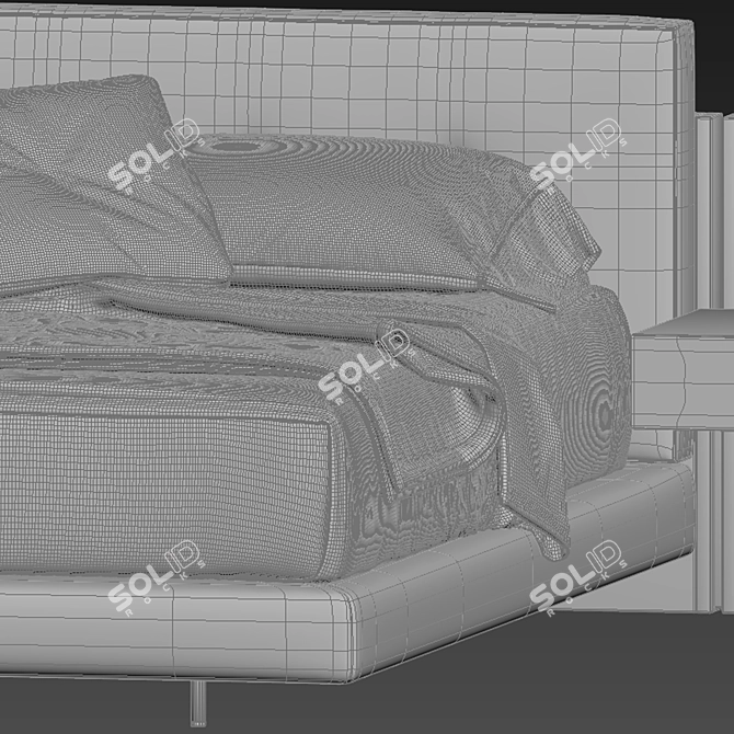 Minotti Brasilia Bed - Elegantly Modern 3D model image 4