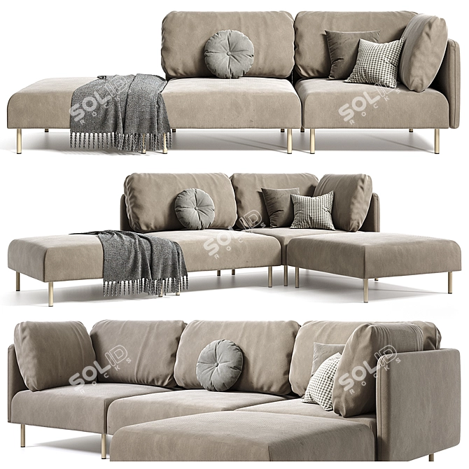 Agatha Modular Sofa: Convenient Design 3D model image 1