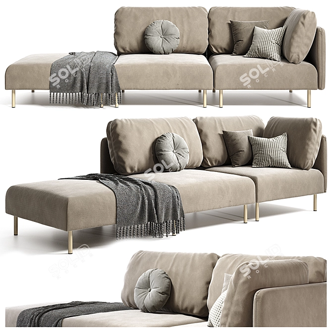 Agatha Modular Sofa: Convenient Design 3D model image 4