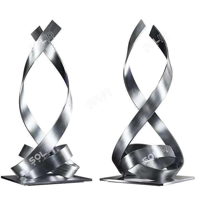 Modern Metal Sculpture Hyldreth Knot 3D model image 2