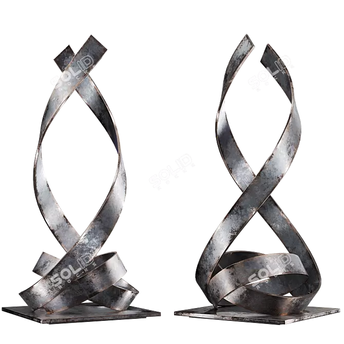 Modern Metal Sculpture Hyldreth Knot 3D model image 3