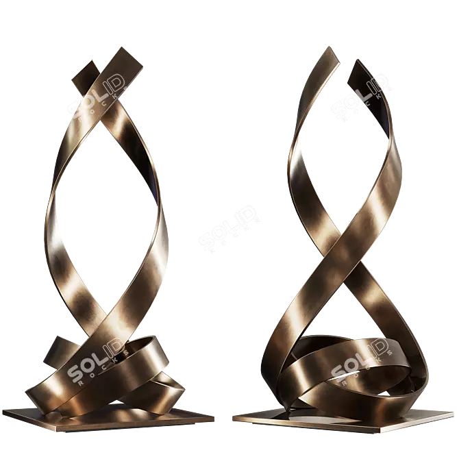 Modern Metal Sculpture Hyldreth Knot 3D model image 4