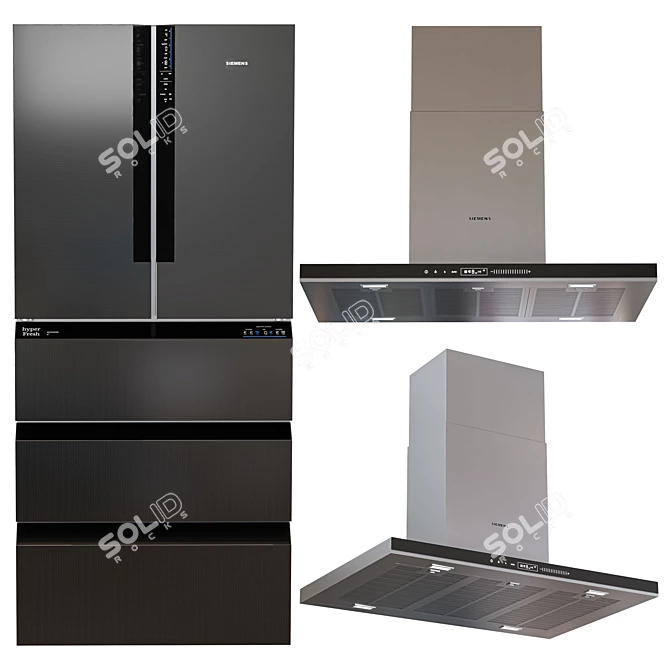 Siemens Modern Appliance Set - 5-Piece 3D model image 3