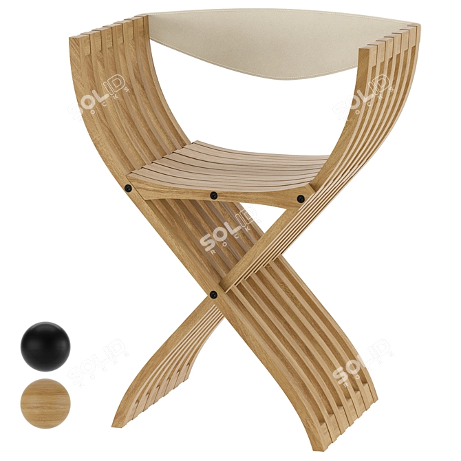 Pierre Paulin Inspired Elegant Chair 3D model image 1