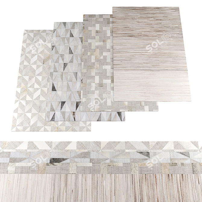 Modern High-Resolution Rug Set 3D model image 1