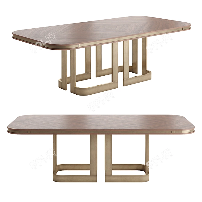 Italian Paul Table & Tilly Chairs 3D model image 2