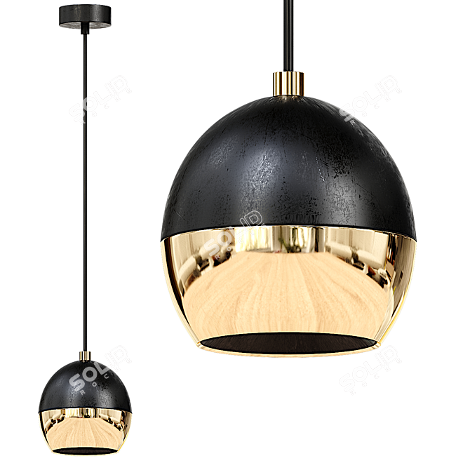 Sleek Pendant Light GORD 3D model image 1