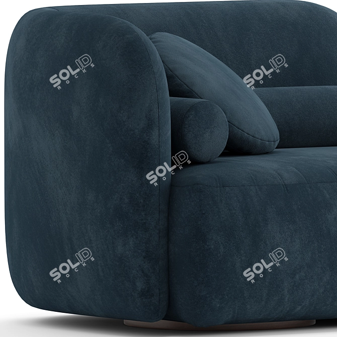 Georgina White Boucle Fabric Sofa 3D model image 7