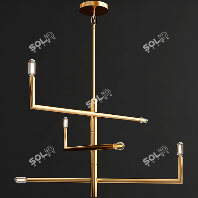 Elegant Cristofer 6-Light Chandelier 3D model image 3