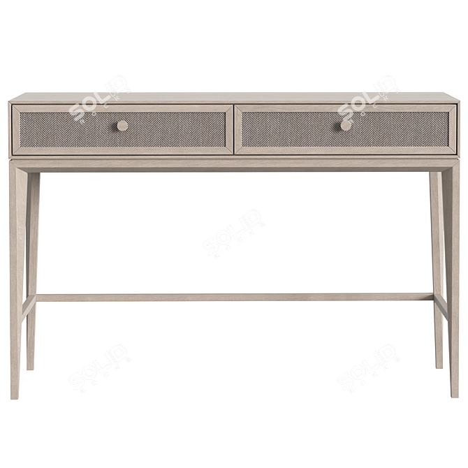 Modern Console with Fabric-Decorated Drawers 3D model image 2